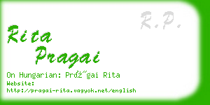 rita pragai business card